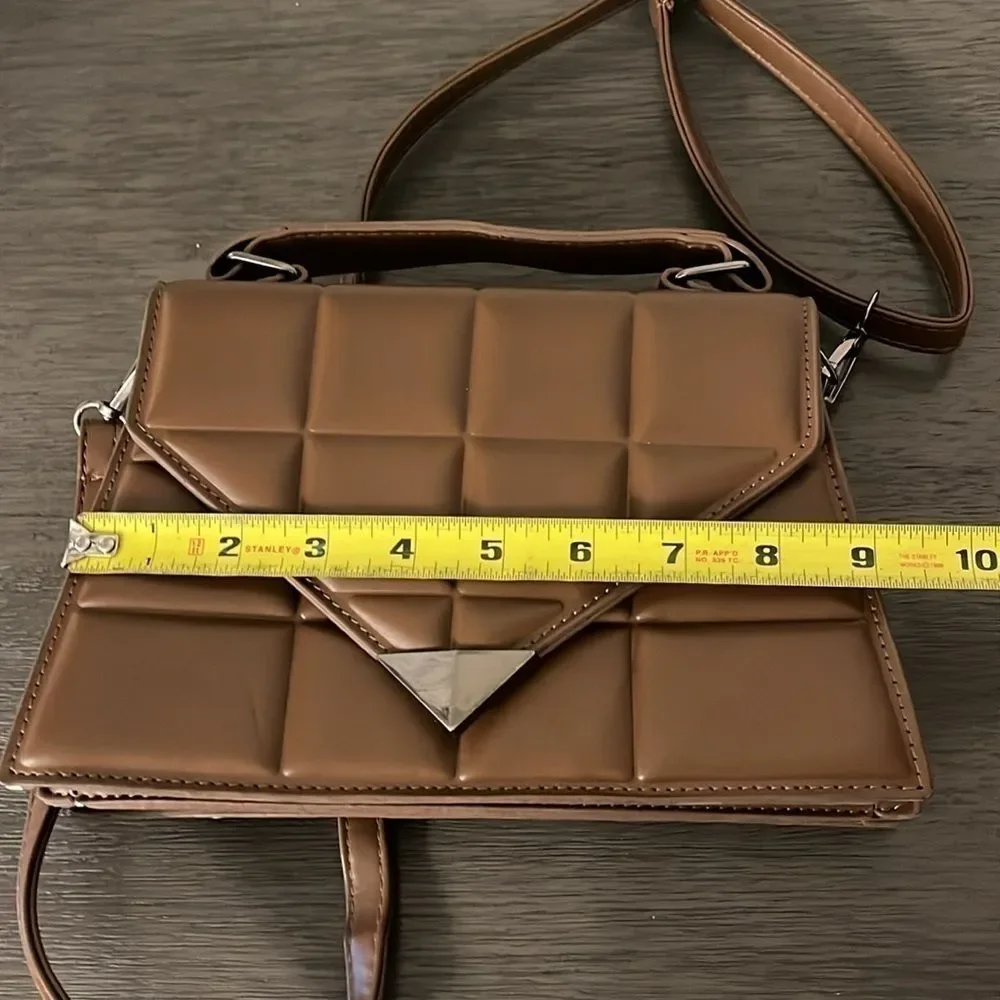 Fashion Rhombus brown quilted‎ crossbody shoulder bag